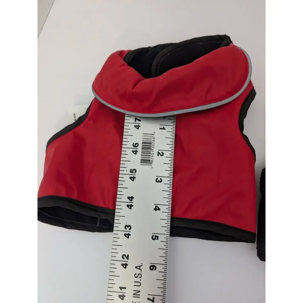 Animal Wrappers Dog Coat Lot of Two Size Small Red and Black Reflective Puppy